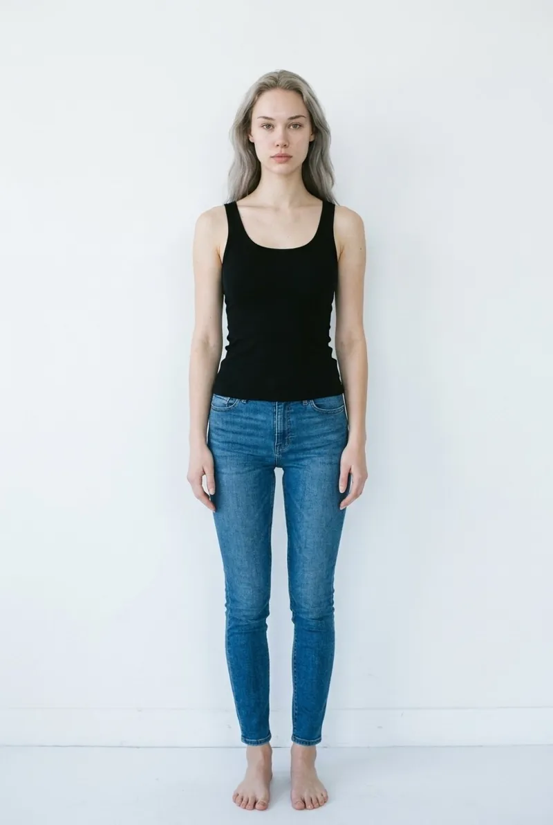 Model digitals of Anastasia Stepanenko, full length, front, natural look