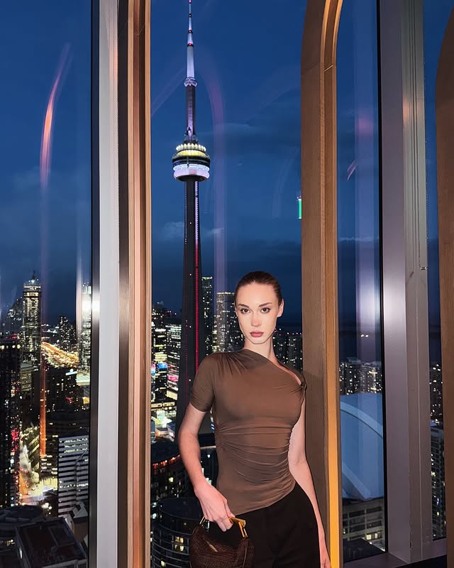 Anastasia Stepanenko in a skyline evening portrait