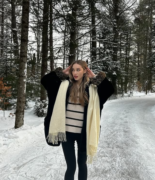 Winter portrait of Anastasia Stepanenko in a snowy forest